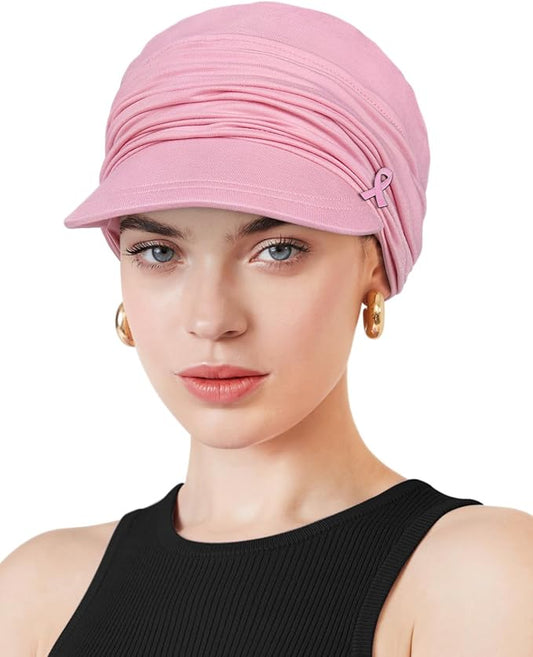 Chemo Headwear Viscose Newsboy Cap for Women Fall and Winter Hats