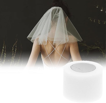 2 PCS White Polyester Mesh Tulle Rolls for Wedding Decorations DIY Craft Sewing Bow Tutu Skirt Bouquet Wrapping Organza Fabric