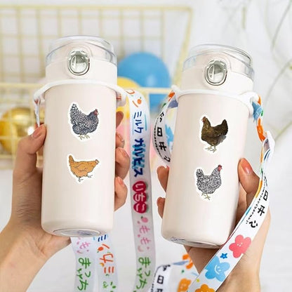 1000 Pcs Chicken Stickers Bulk 2 Roll 1 Inch,Funny Chicken Stickers for Kids Classroom Boys Girls School Students.Cute Animal Sticker Pack Gift for Party Favors Book Water Bottles Laptop