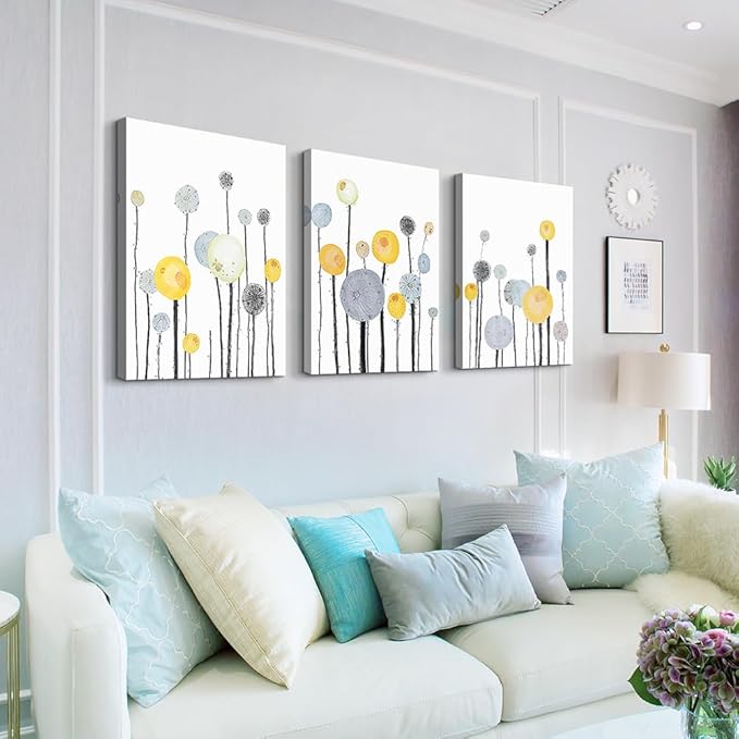 Abstract paintings 3 Piece framed Canvas Wall Art for living room bathroom Wall Decor Canvas Prints Office kitchen wall Artwork Home Decor Flowers Pictures Poster bedroom Large size wall Decorations