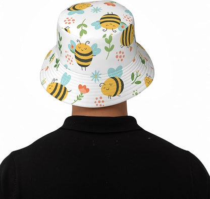 Christmas Navy Blue Tree Bucket Hat Novelty Sun Hats Trendy Fisherman Cap for Men and Women
