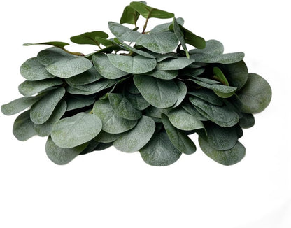50pcs Eucalyptus Leaves simulate Green Plants, Wedding Home Office Center Flower Decoration, DIY vase Flower Arrangement Eucalyptus Leaves, Stems