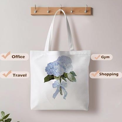 Floral Tote Bag, Floral Bag for Women, Reusable Grocery Bags Shopping Bags