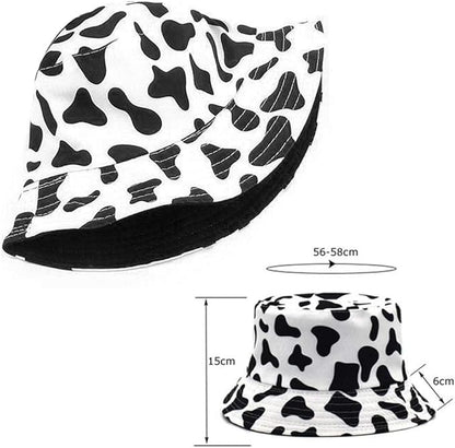 Malaxlx Unisex Bucket Hat Beach Sun Hat Aesthetic Fishing Hat for Men Women Teens, Reversible Double-Side-Wear