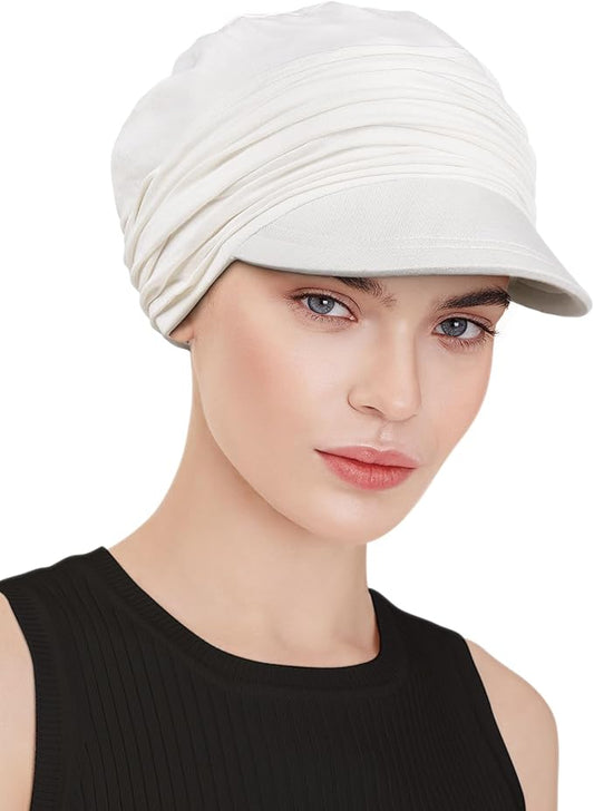 Chemo Headwear Viscose Newsboy Cap for Women Fall and Winter Hats