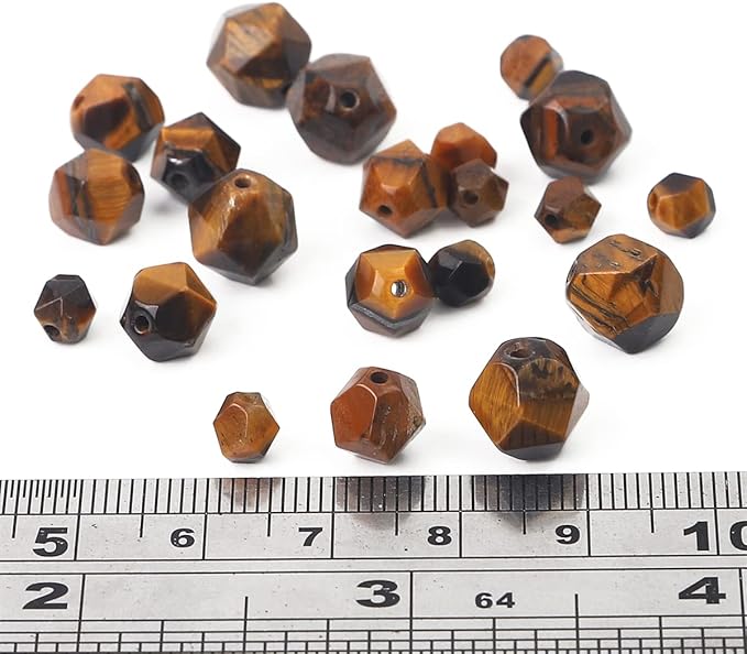 Faceted Natural Yellow Tiger Eye Stone Round Beads 6mm 36cm/Strand for Jewelry Making