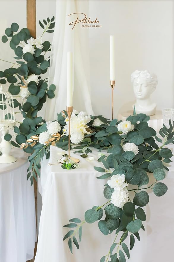 Artificial Wedding Dahlia Flowers 25 pcs Ivory Fake Roses w/Stem for DIY Wedding Decor Centerpieces Arrangements Bouquets(Ivory)