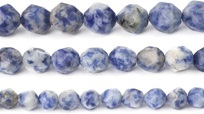 Faceted Natural Blue Sodalite Stone Round Beads 6mm 36cm/Strand for Jewelry Making
