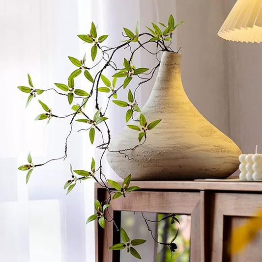 Melorca&Guilla Artificial Plants,2PCS 43.3" Green Faux Branches for Vase,Faux Greenery Stems Vase Branches Fake Plants Artificial Branches for Shop Garden Office Home Décor (2, Myrtus communis)