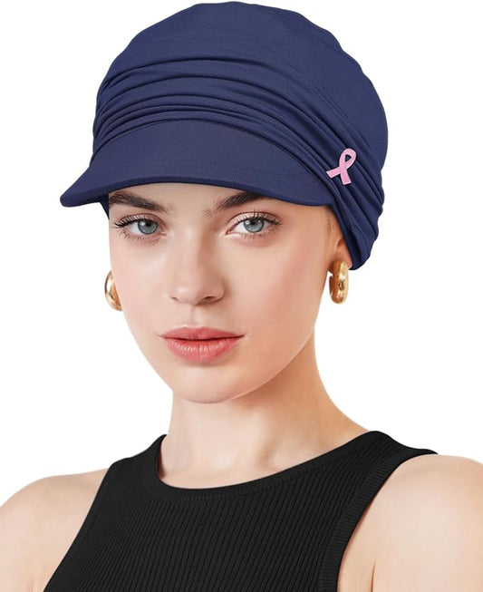 Chemo Headwear Viscose Newsboy Cap for Women Fall and Winter Hats