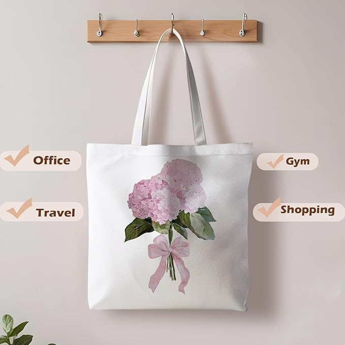 Floral Tote Bag, Floral Bag for Women, Reusable Grocery Bags Shopping Bags