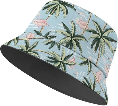 Bucket Hat for Women Men Unisex Sun Cap Packable Outdoor Fisherman Hat Headwear,Reversible Double-Side-Wear