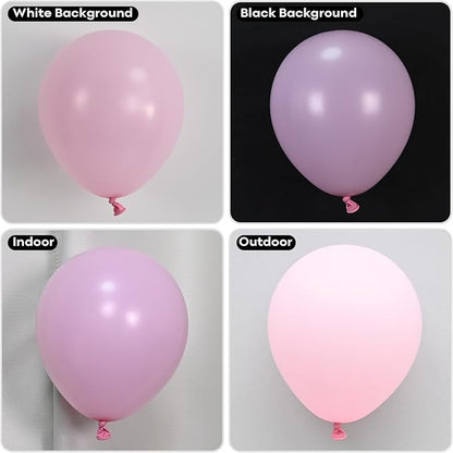 Togvu Pastel Pink Balloons Different Sizes, 123 Packs Pink Balloons, Pack of 18 12 10 5 Inch Baby Pink Balloons Garland Arch Kit for Birthday Baby Shower Gender Reveal Wedding Decoration