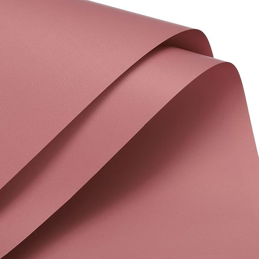 MECCANIXITY 20 Pcs Flower Wrapping Paper 22.8x22.8 Inch Waterproof Florists Wrapping Paper for Florist Bouquet Supplies, DIY Crafts, Gift/Gift Box Packaging Dark Red