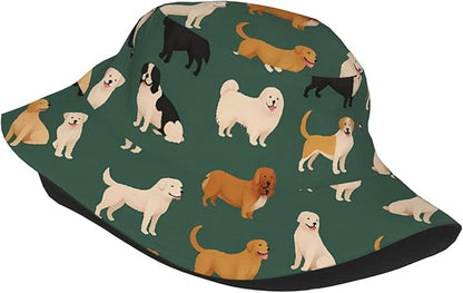 Christmas Navy Blue Tree Bucket Hat Novelty Sun Hats Trendy Fisherman Cap for Men and Women