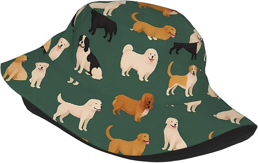 Christmas Navy Blue Tree Bucket Hat Novelty Sun Hats Trendy Fisherman Cap for Men and Women