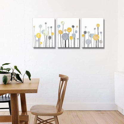 Abstract watercolor painting 3 Piece framed Canvas Wall Art for living room kitchen Wall Decor Canvas Prints Office wall Decorations Abstract Flowers Pictures wall Artwork Room bedroom Home Decor