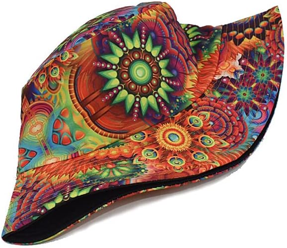 Quanhaigou Bucket Hat for Men Women,Packable Reversible Printed Sun Hats,Fisherman Outdoor Summer Travel Hiking Beach Caps