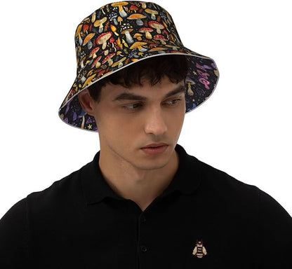 Bucket Hat Double-Side-Wear Reversible Sun Hat Beach Travel Hiking for Women Men