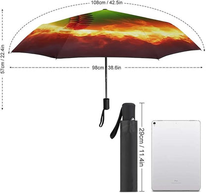 Fashion 3 Fold Sunny Rain Sunscreen Umbrella Portable Automatic Umbrella
