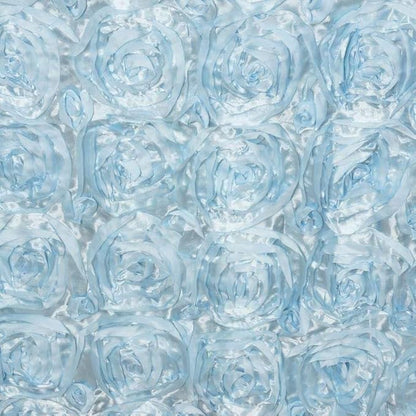 Efavormart Wonderland Rosette Premium Table Runners for Weddings Party Banquets Decor Fit Rectangle and Round Table - Light Blue