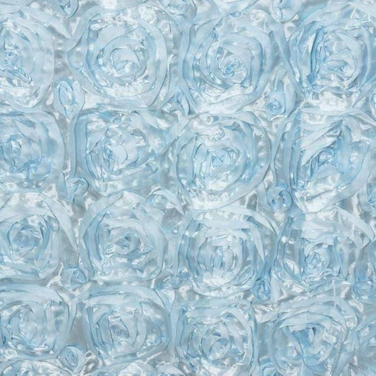 Efavormart Wonderland Rosette Premium Table Runners for Weddings Party Banquets Decor Fit Rectangle and Round Table - Light Blue