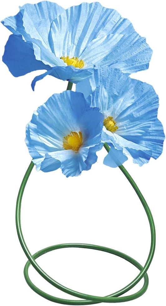 Wedding Reception Decor Giant Artificial Flowers - Large Flower Realistic Paper Flowers for Wedding Ceremony Arch Party Garden Home Decor Indoor Decorations 3 Pack (Blue)