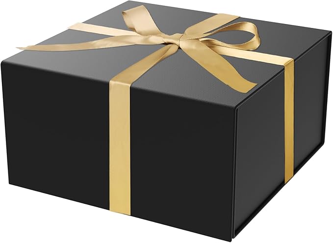 8x8x4 Inch Gift Box with Magnetic Closure Lid, Gift Boxes with Lids For Presents,Bridesmaid Gifts Box,Birthday Gift box,Luxury for Gift Packaging, Magnetic Gift Box for Wrapping Gifts(Black)