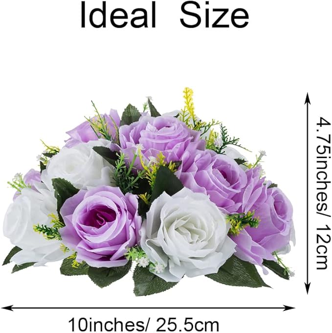 Flower Centerpieces for Wedding Tables: Wedding Table Decorations Lilac & White Flower Balls Centerpieces for Engagement Cerebration Party Center Pieces 6 Packs