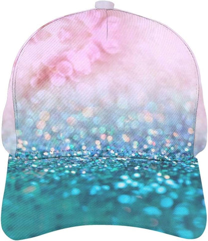 Pastel Cornflowers Floral Baseball Cap Dad Hats All-Over Print Fashion Accessory 100% Polyester Adjusts to Fit Most