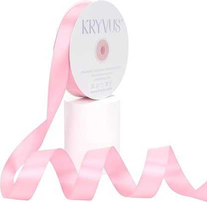 Pink Satin Ribbon, 1 Inch X 50 Yards, Premium Satin Polyester Ribbon for Gift Wrapping, Crafts, Wedding Decor