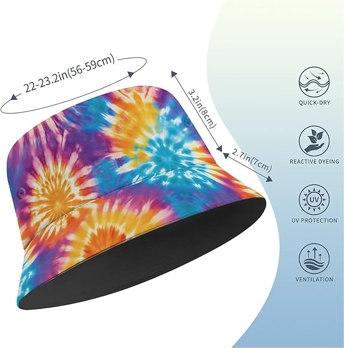 Bucket Hat for Women Men Unisex Sun Cap Packable Outdoor Fisherman Hat Headwear,Reversible Double-Side-Wear