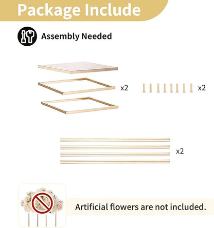 NUPTIO Gold Vases for Centerpieces Wedding - 2 Pcs 15.7 inch Tall Gold Vase Wedding Centerpieces for Tables - Geometric Gold Centerpieces for Table Flower Stand for Table Centerpieces for Weddings