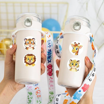 1000 Pcs Cute Animal Stickers for Kids Boys and Girls.Waterproof Vinyl Sticker Packs for Water Bottles Phone Case Laptop Book.2 Roll 1 Inch Kawaii Stickers Bulk Gift for Birthday Party Favors