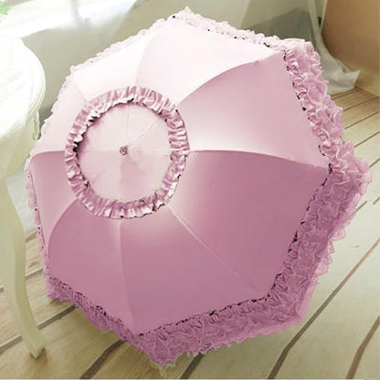 Vintage Lace Parasol Gothic Lolita Umbrella UV Sun Protection Witch Cosplay Photoshoot Props Party Decoration