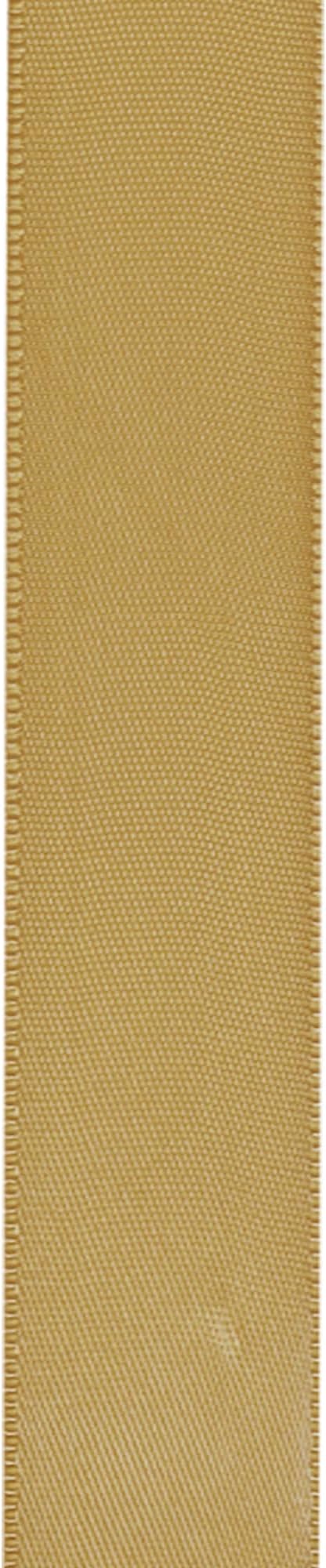 LIUYAXI Pale Gold Double Faced Satin Ribbon, 3/8" X Continuous 100 Yards, Ribbons Perfect for Gift Wrapping Bows Bouquet Wedding Decor DIY Craft and More