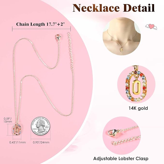 Birthday Gifts for Mom from Daughter, Son, Preserved Real Roses with Initial Necklace O, Meaningful Anniversary Present for Girlfriend Wife Women