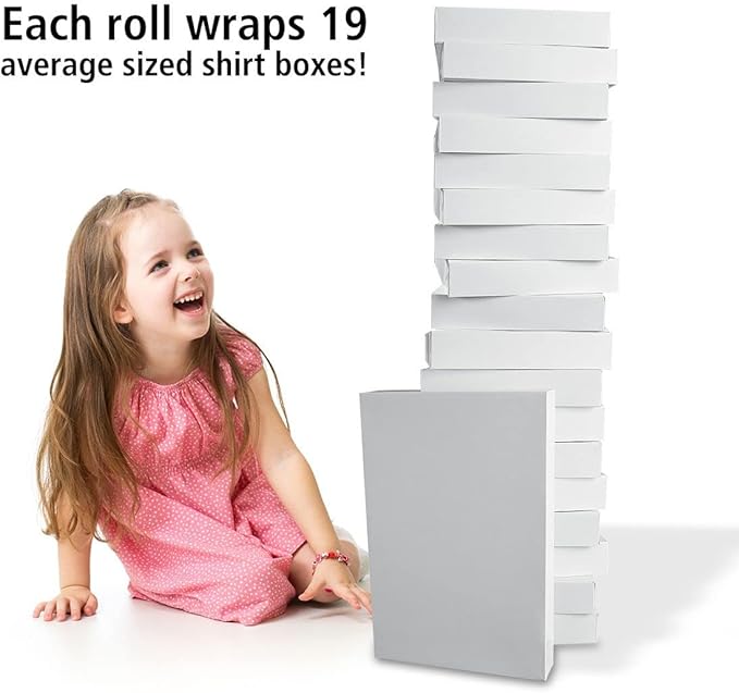 Current Perfect Pink Poppies Jumbo Rolled Gift Wrap (1 Giant Roll, 61 sq. ft.) Peek-Proof, For Birthdays, Graduations, Baby Showers and More