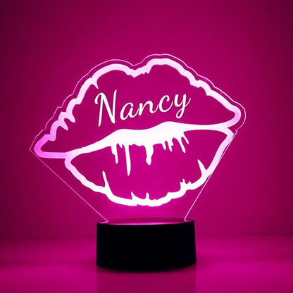Custom Love & Heart LED Sign Night Light Lamp with Remote, Light Up Display with Personalized Name or Image, Customized and Made in The USA, Clear Acrylic Home Decor Design with 16 Colors, 4 Modes