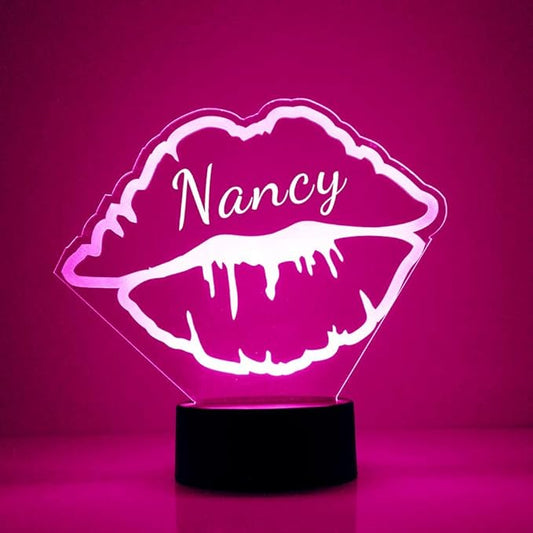 Custom Love & Heart LED Sign Night Light Lamp with Remote, Light Up Display with Personalized Name or Image, Customized and Made in The USA, Clear Acrylic Home Decor Design with 16 Colors, 4 Modes