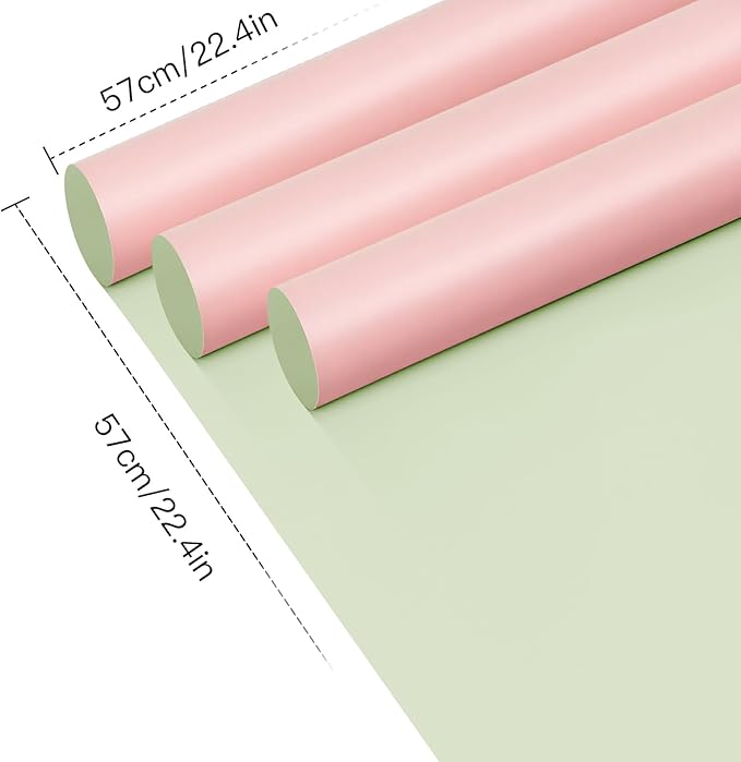WRAPAHOLIC 20 Sheets Flower Wrapping Paper - 22.4 x 22.4 inch Meat Pink Color Water-Resistant Floral Bouquet Wrapping Paper, Florist Supplies Packaging for Wedding Birthday Gift DIY