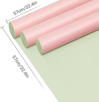 WRAPAHOLIC 20 Sheets Flower Wrapping Paper - 22.4 x 22.4 inch Meat Pink Color Water-Resistant Floral Bouquet Wrapping Paper, Florist Supplies Packaging for Wedding Birthday Gift DIY