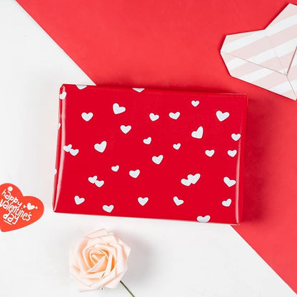 WRAPAHOLIC 30 Inch Valentine's Day Wrapping Paper Roll - 30 Inch x 33 Feet - Red Sweet Heart Wrapping Paper for Valentine's Day, Mother's Day, Birthday, Wedding, Bridal Shower