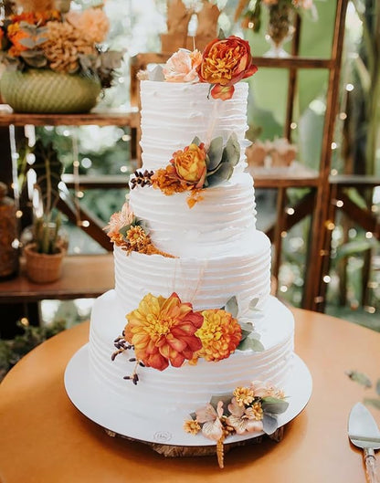 Orange Dahlia Peonies Artificial Flowers 2 Bouquets Dahlia Combo Peony Silk Flowers 18stems Faux Flowers for Vase Home Tables Wedding Bouquets Centerpieces Bridal Shower Decor (Orange)