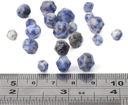 Faceted Natural Blue Sodalite Stone Round Beads 6mm 36cm/Strand for Jewelry Making