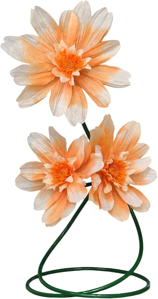 3 Pcs Giant Daisy Fake Flowers for Decoration,37.8" Large Faux Daisy Flower with Stand for Home Decor Garden,Hotel,Office,Photography Props,Wedding,Art Gallery,Shop Window Display(Orange)