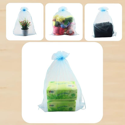 QIANHAILIZZ 50 Pack 12 x 16 Inch Drawstring Jewelry Gift Organza Bags Plant Covers Plants Protection Bag D5B (A-BABY)