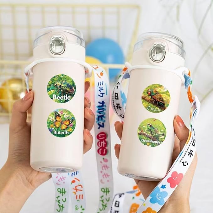1000 Pcs Insect Animals Stickers for Kids Classroom Boys Girls School Adults. 2 Roll 1 Inch Bug Stickers Bulk Gift Party Favors. Scrapbook Nature Sticker Packs for Water Bottles Phone Case Laptop
