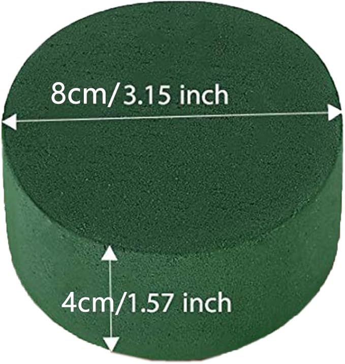 Gree Floral Foam Blocks - Round Green Foam Blocks for Artificials | Versatile Flowers Block for Fresh & Artificial Flower