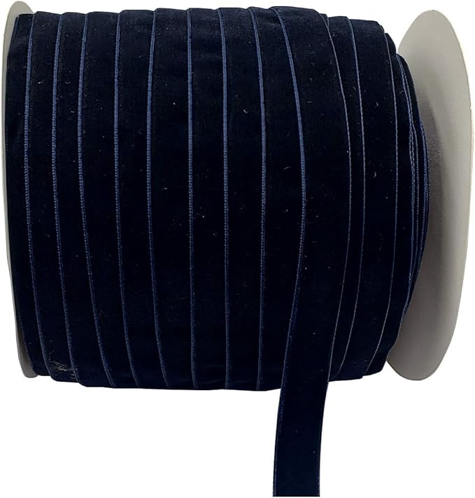 10 Yards Velvet Ribbon Spool (Navy, 5/8")